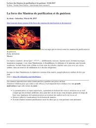 Mantras de Purification et Guérison